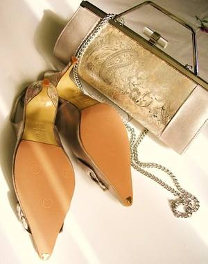Renata shoes matching bag champagne size 3.5 003