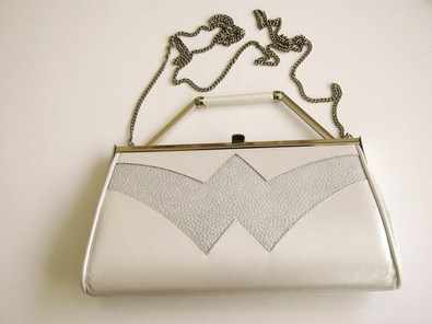 Gina silver mesh bag