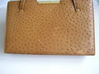 Ackery large vintage ostrich leather bag 005