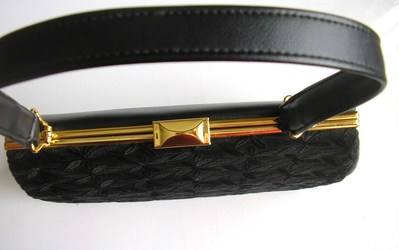 Elbief black lace handbag 003