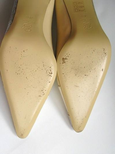 Renat silver cream peach shoes matching clutch siz 3.5 mother br 004