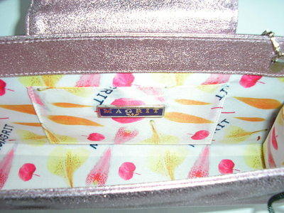 Magrit metallic pink slingback matching bag size4 004