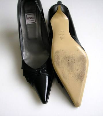 Renata black patent heels size 5.5 003